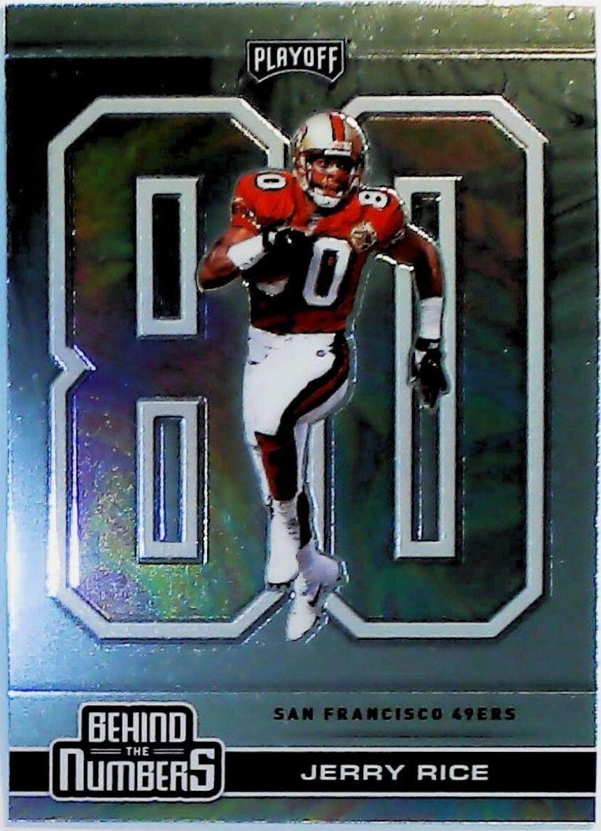 Jerry Rice #BTN-14 Football Cards 2020 Panini Playoff Behind the Numbers