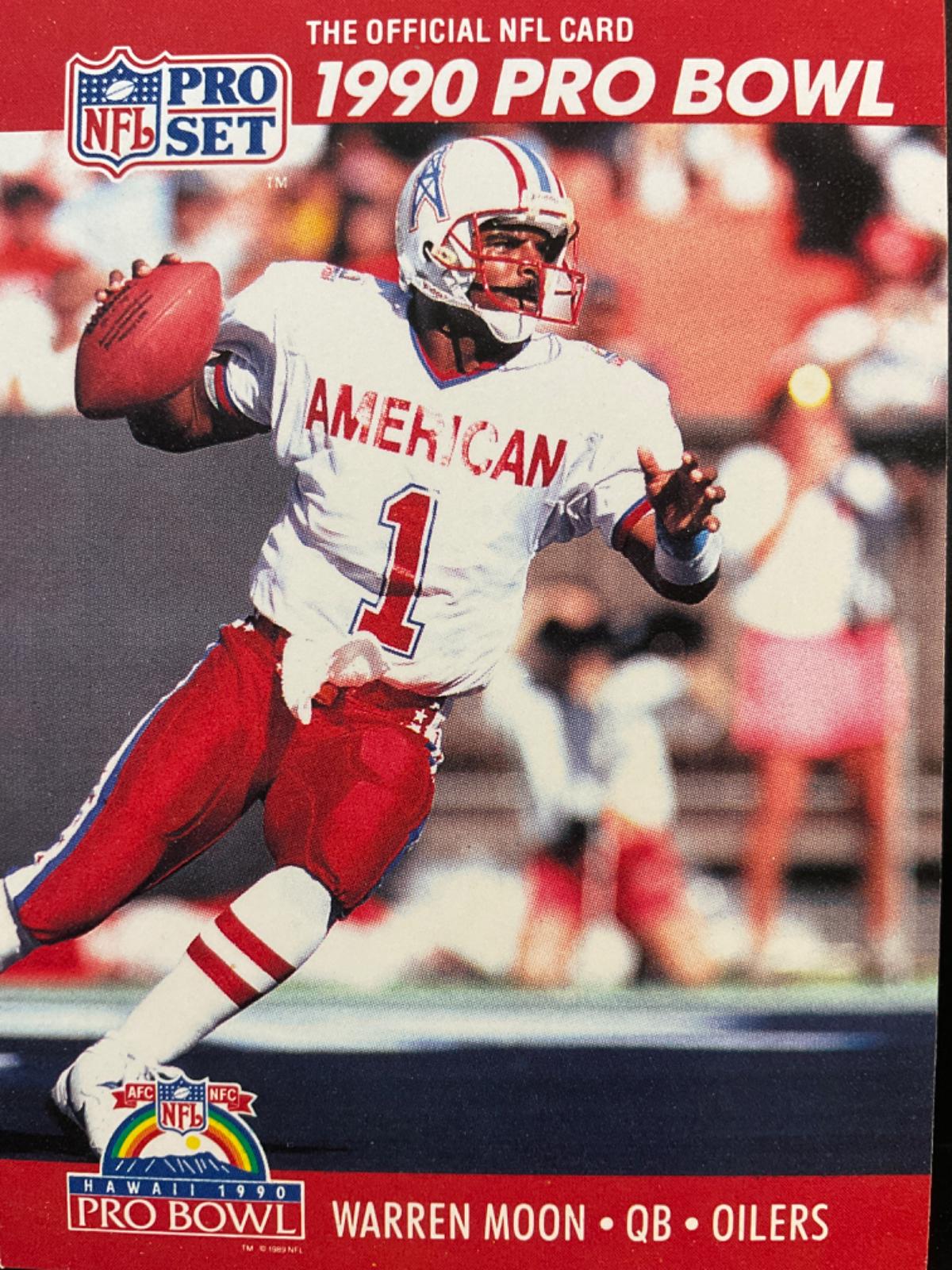 Warren Moon #359 Football Cards 1990 Pro Set