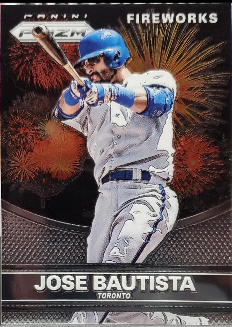 Jose Bautista #2 Baseball Cards 2015 Panini Prizm Fireworks