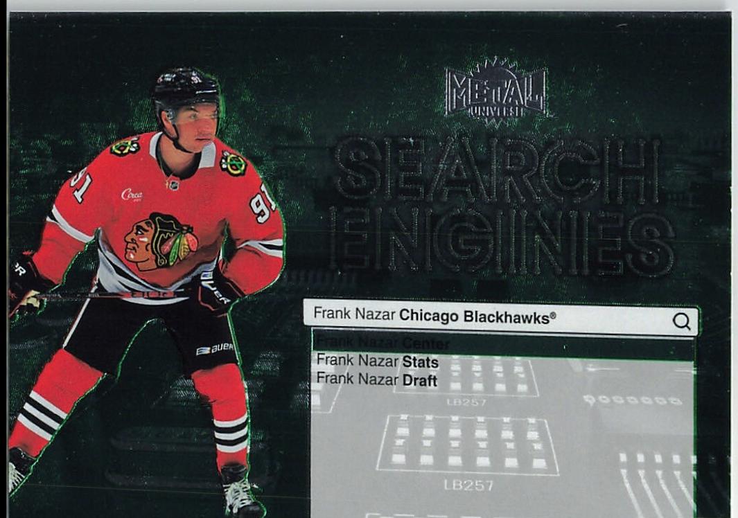 Frank Nazar #ST-20 Hockey Cards 2024 SkyBox Metal Universe Search Engines