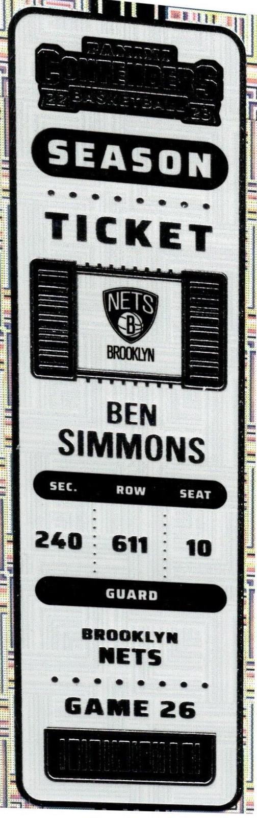 Ben Simmons #13 Basketball Cards 2022 Panini Contenders