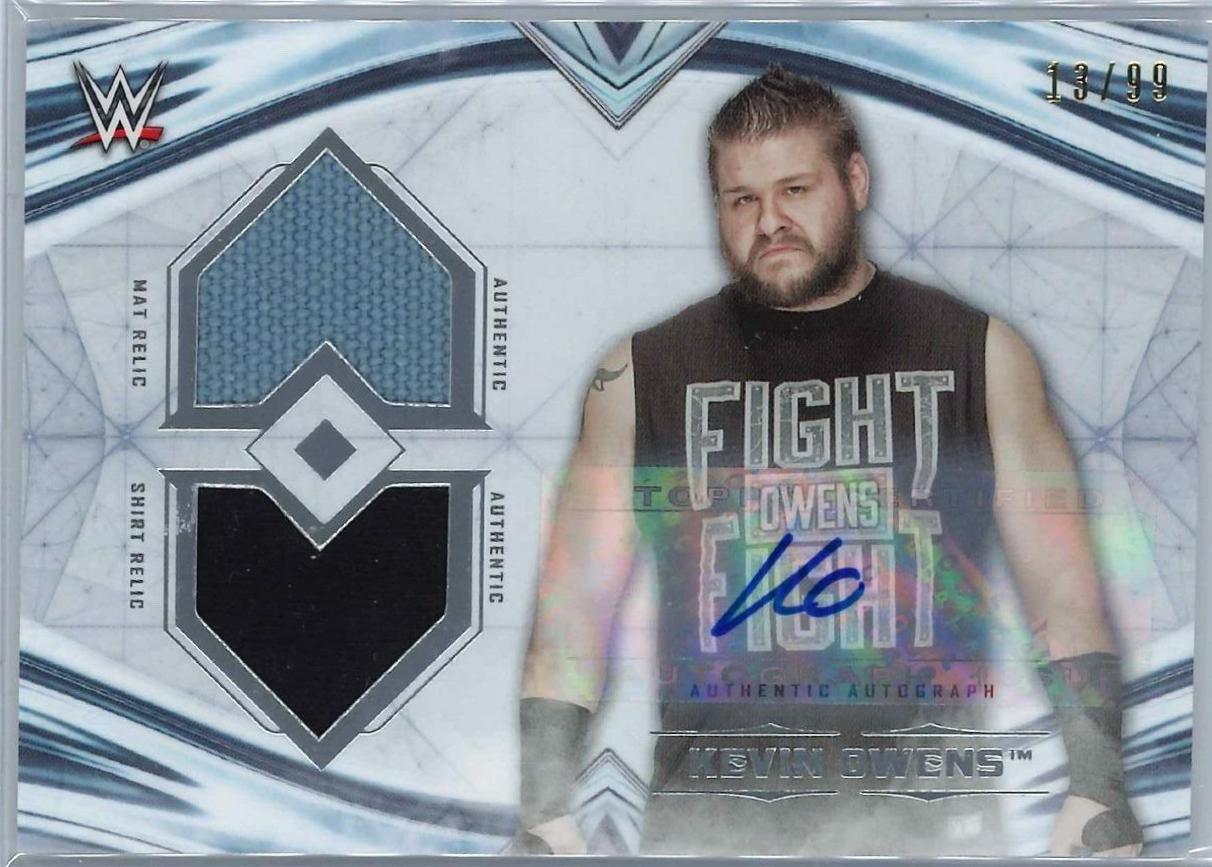 Kevin Owens #DRA-KO Wrestling Cards 2020 Topps WWE Undisputed Dual Relic Autographs