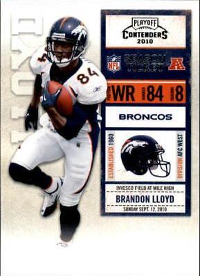 Brandon Lloyd #28 Football Cards 2010 Playoff Contenders