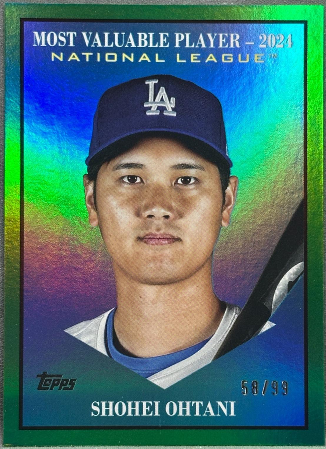 虹色89　Shohei Ohtani 2025 MVP 記念ボール2個 Shohei Ohtani [Green Foil] #MV-2 Prices | 2025 Topps Update Most