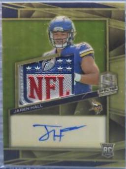 Jaren Hall #27 Football Cards 2023 Panini Spectra Rookie Autograph Gold