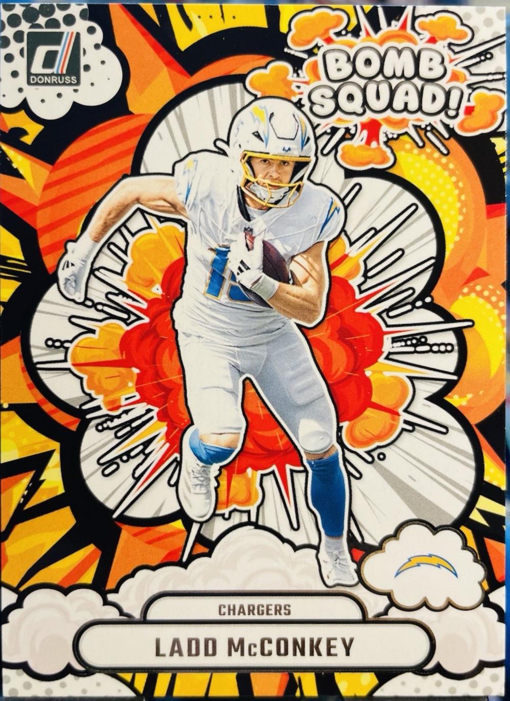 2025 Panini Donruss Bomb Squad Ladd McConkey #BS-LMY card