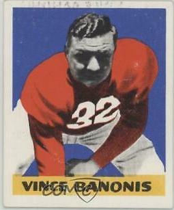 Vince Banonis #8 Football Cards 1948 Leaf