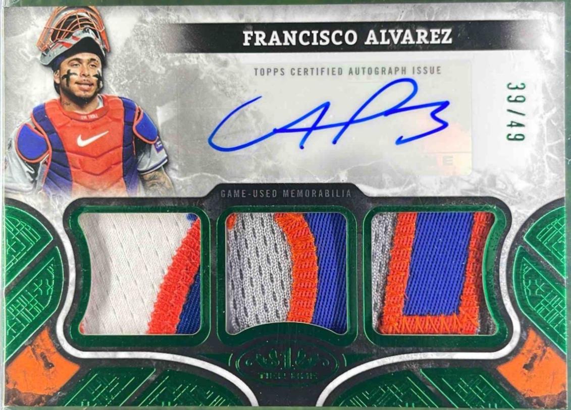 Francisco Alvarez #AT1R-FA 2025 Topps Tier One Autographed Tier One Relic Baseball