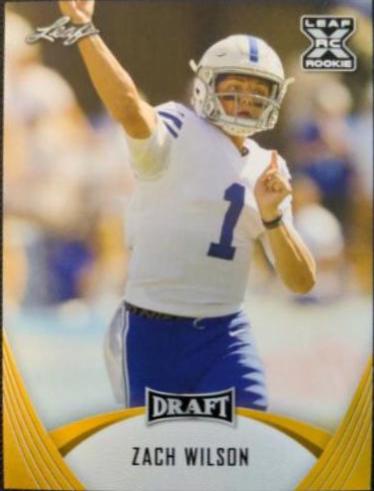 Zach Wilson #3 Football Cards 2021 Leaf Draft