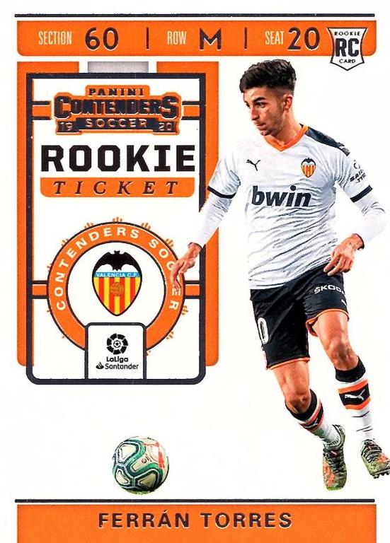 Ferran Torres #RT-10 2019 Panini Chronicles Contenders Rookie Ticket Soccer