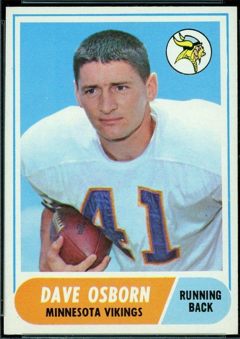 Dave Osborn #29 Football Cards 1968 Topps