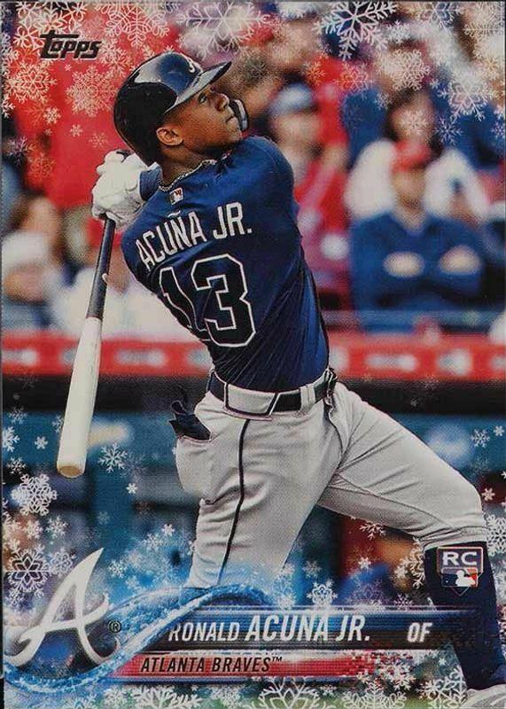 Ronald Acuna Jr #50 Baseball Cards 2018 Topps Holiday Mega Box