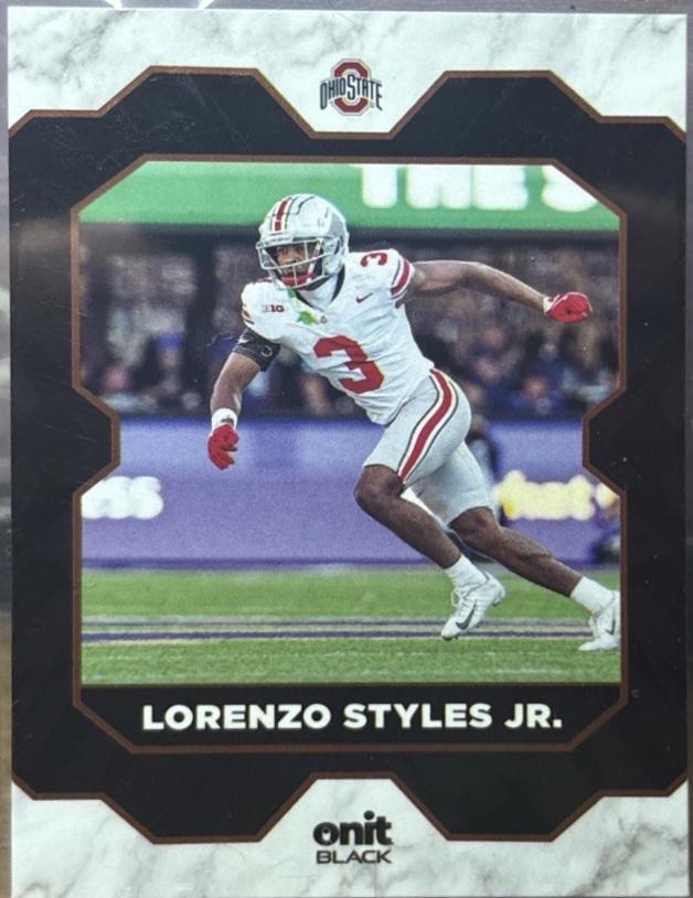 Lorenzo Styles Jr. #B-40 2025 Onit Athlete Black Ohio State Football