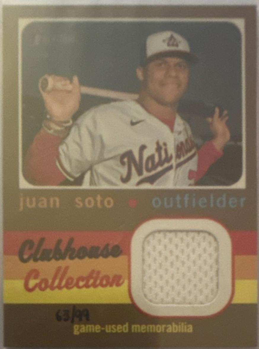 Juan Soto #CCR-JS 2020 Topps Heritage Baseball Clubhouse Collection Relics