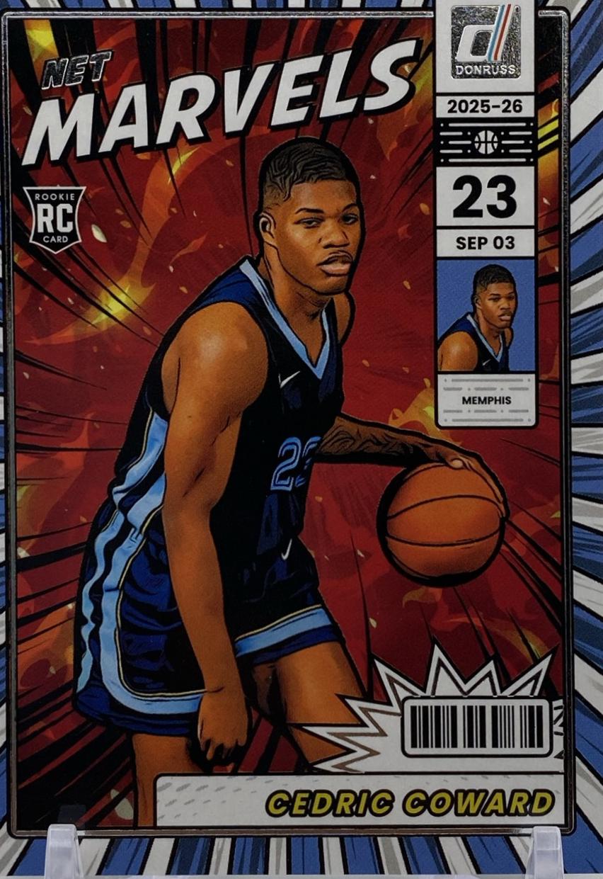 Cedric Coward #19 2025 Panini Donruss Net Marvels Basketball