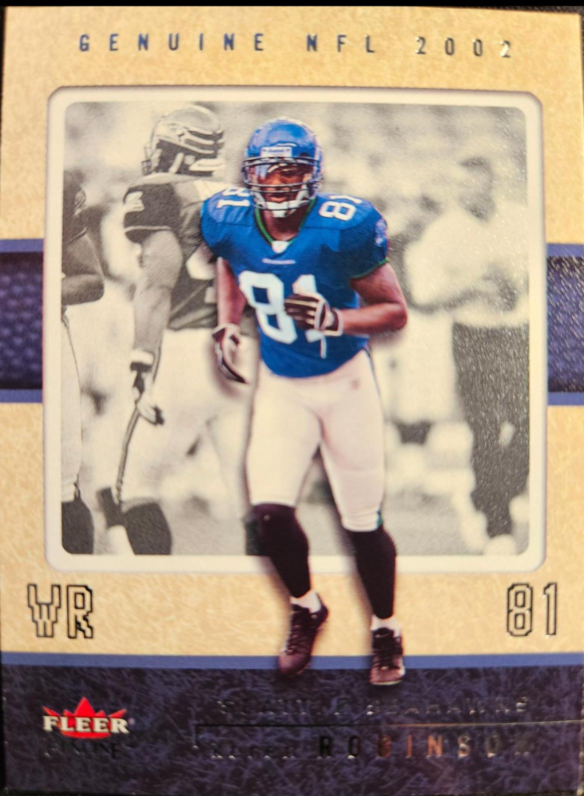 Koren Robinson #27 Football Cards 2002 Fleer Genuine
