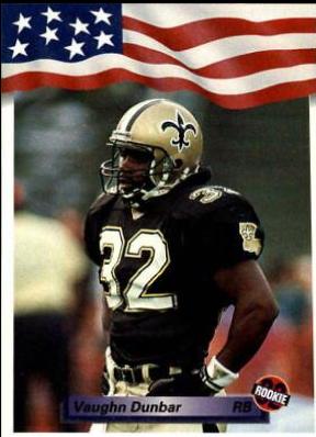 Vaughn Dunbar #18 Football Cards 1992 All World