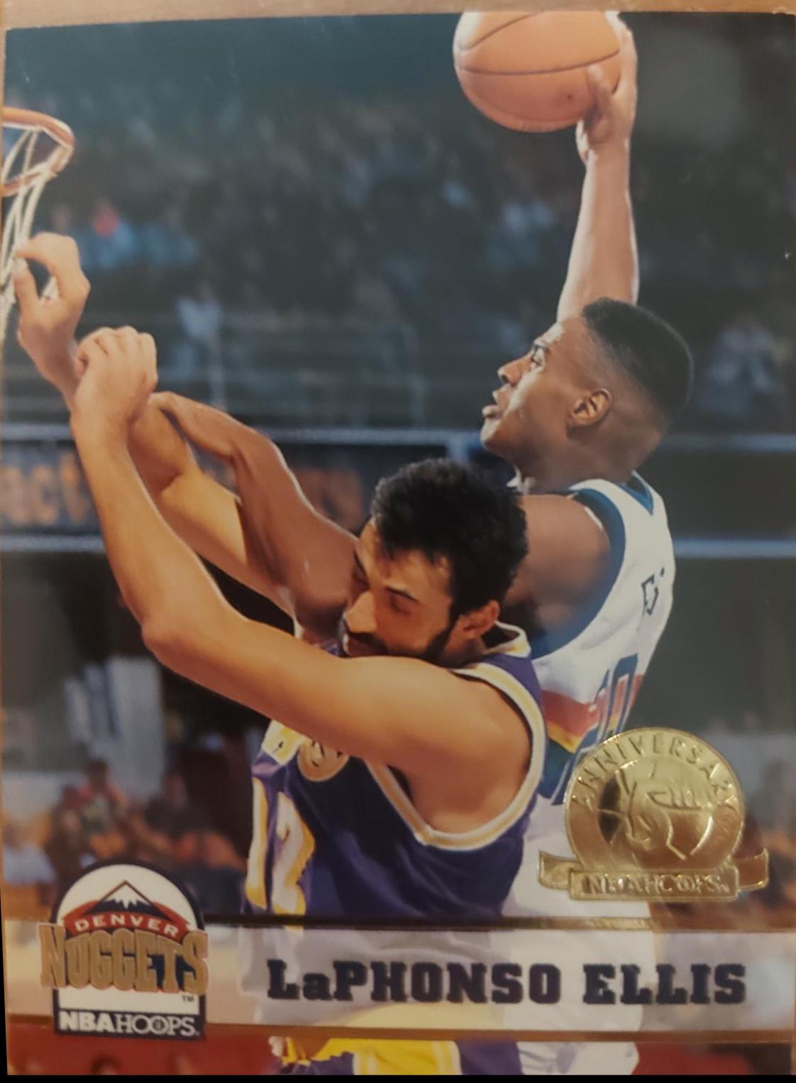 LaPhonso Ellis #53 Basketball Cards 1993 Hoops Fifth Anniversary Gold