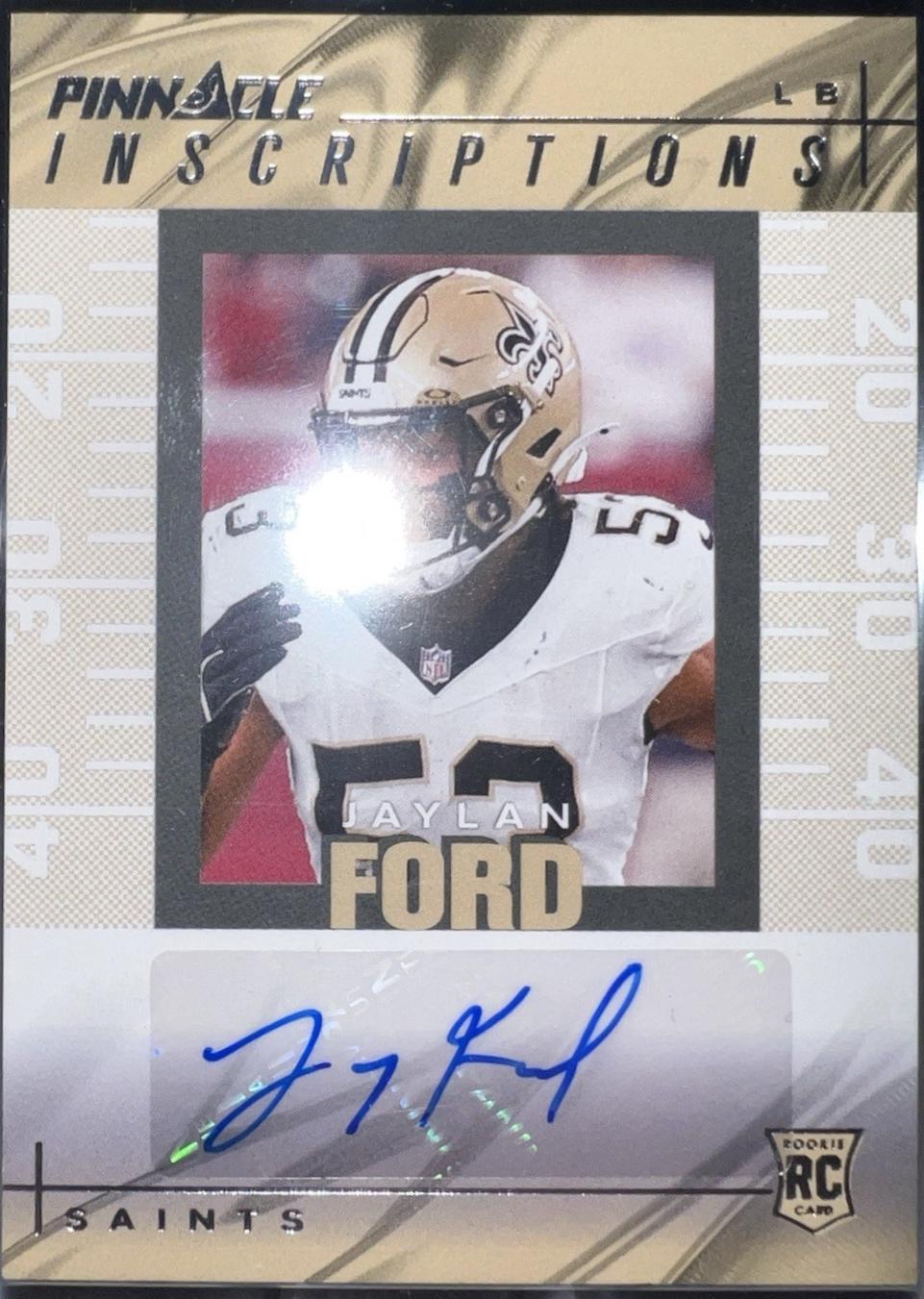 Jaylan Ford #PI-JFD 2024 Panini Encore Pinnacle Inscriptions Football