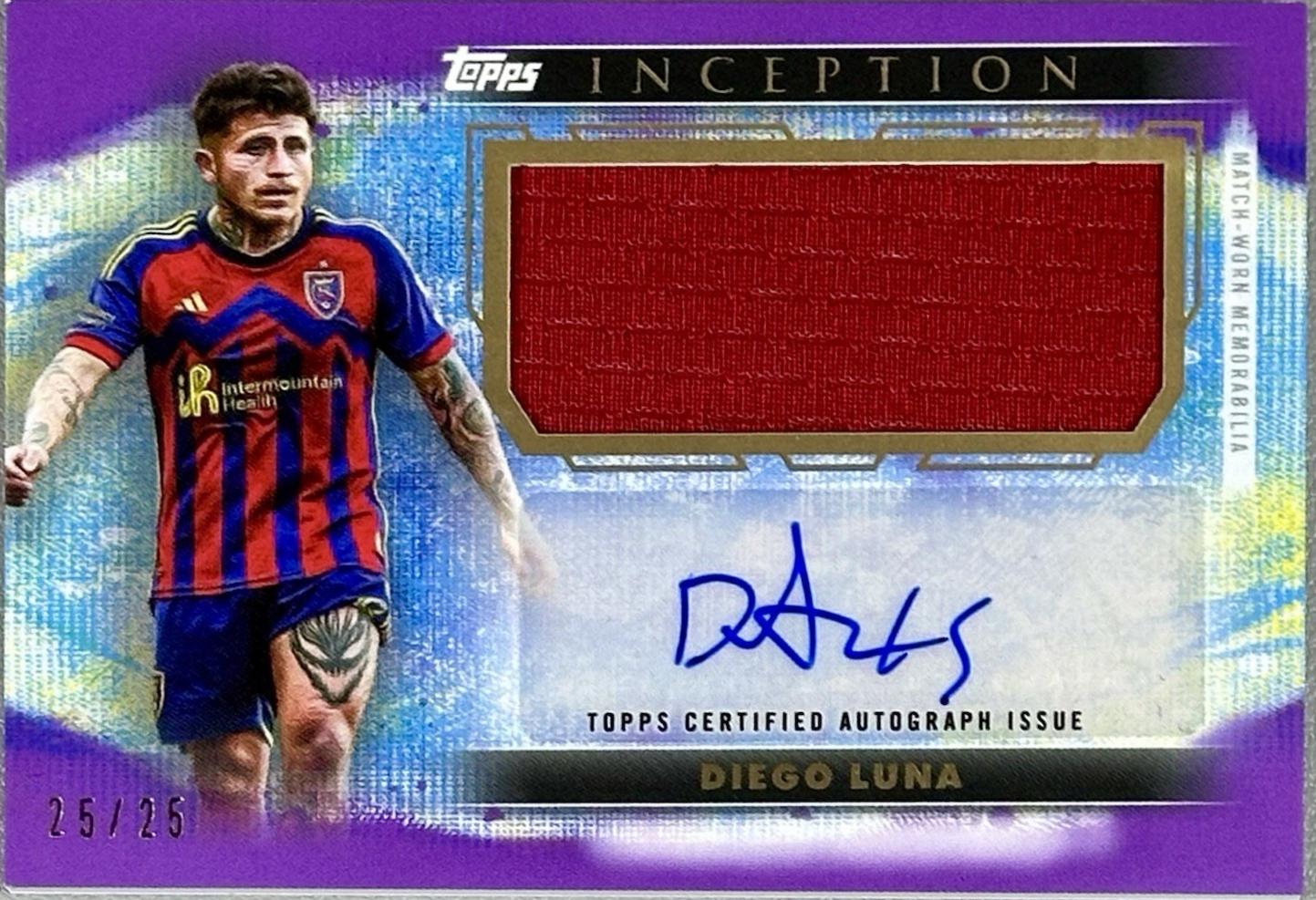 Diego Luna #AJR-DL 2025 Topps Inception MLS Autograph Jumbo Relic