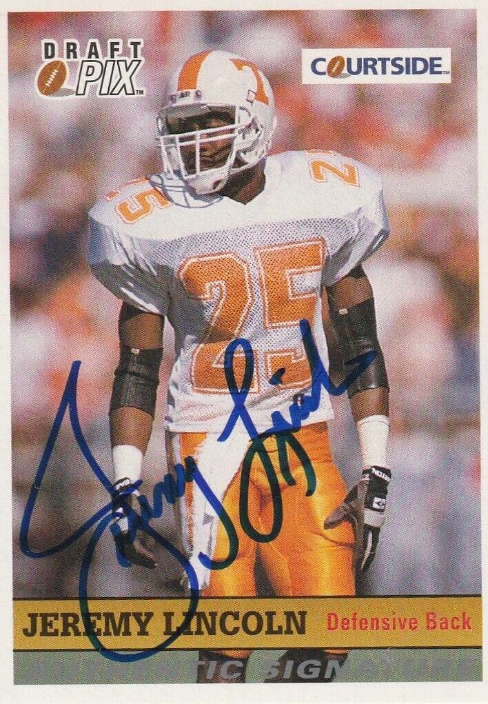 Jeremy Lincoln #12 Football Cards 1992 Courtside Autographs