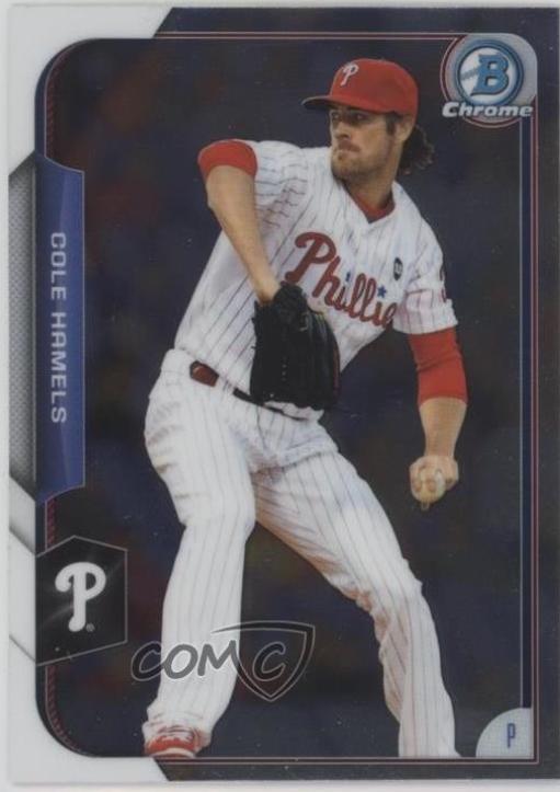 Cole Hamels #104 2015 Bowman Chrome Baseball
