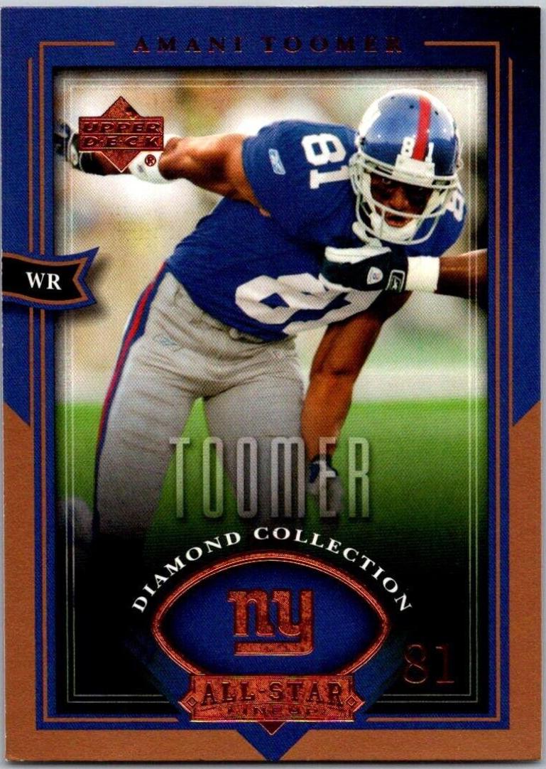Amani Toomer #15 Football Cards 2004 Upper Deck Diamond Collection All Star Lineup