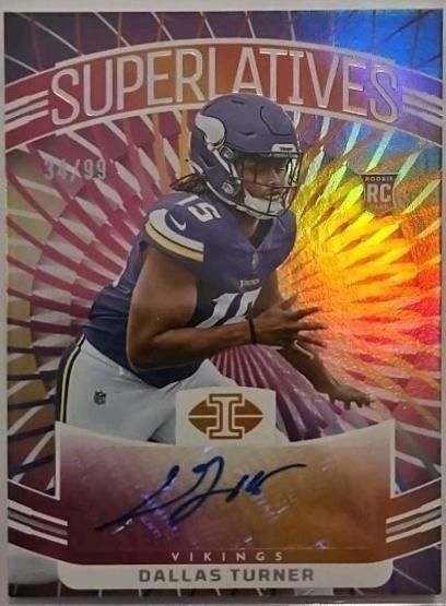 Dallas Turner #9 Football Cards 2024 Panini Illusions Superlatives