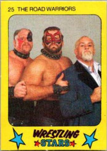 Road Warriors #25 Wrestling Cards 1986 Monty Gum Wrestling Stars