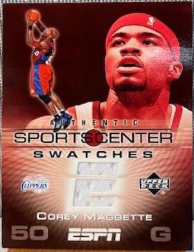 Corey Maggette #SCS-CM Basketball Cards 2005 Upper Deck ESPN Sports Center Swatches