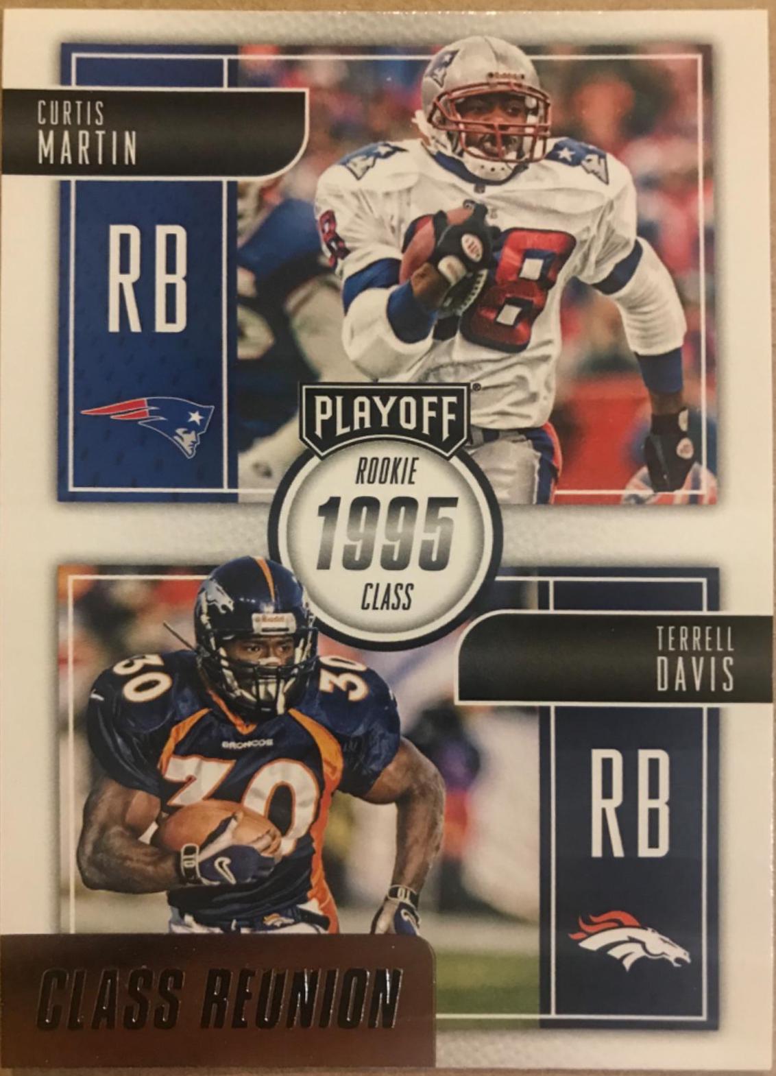 Curtis Martin, Terrell Davis #CR-MD Football Cards 2016 Panini Playoff Class Reunion