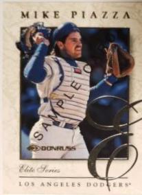 Mike Piazza #11 Baseball Cards 1996 Panini Donruss Elite
