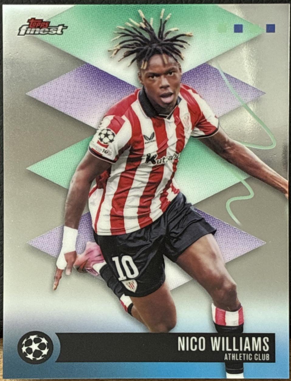Nico Williams #405 2025 Topps Finest UEFA