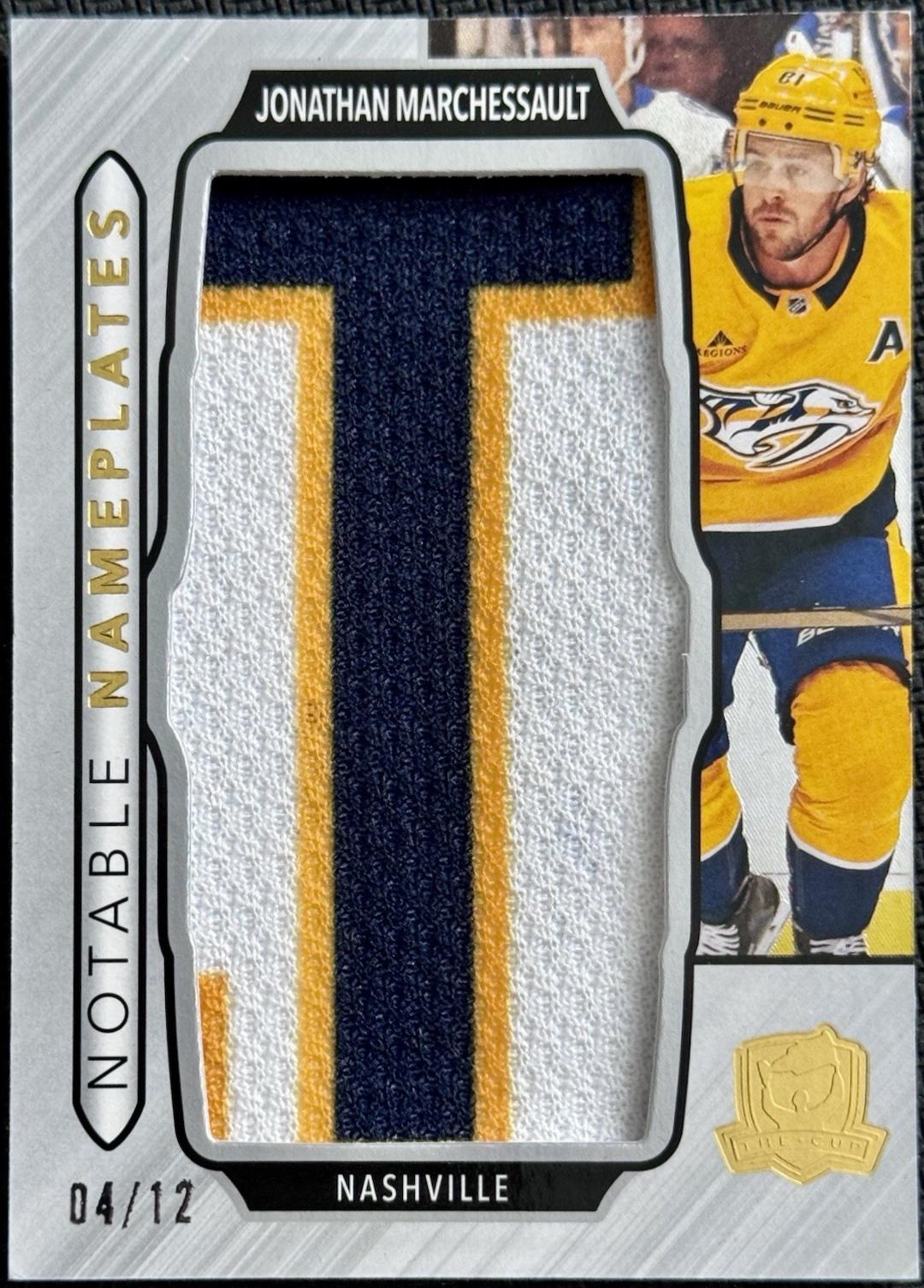 Jonathan Marchessault #NN-JM 2024 Upper Deck The Cup Notable Nickname Hockey