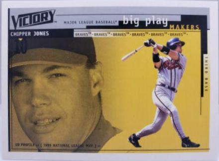 Chipper Jones #382 2000 Upper Deck Victory Baseball