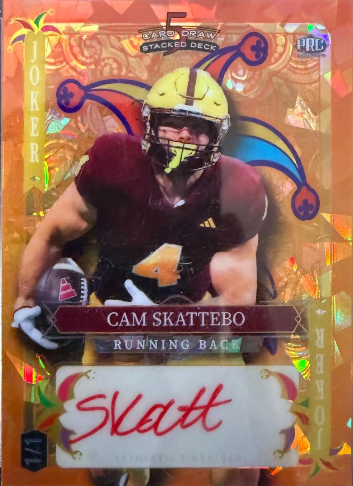 Cam Skattebo #SDHJ-CSA 2024 Wild Card 5 Card Draw Football