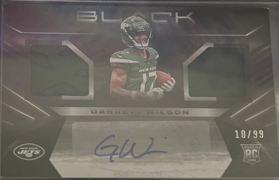 Garrett Wilson #RSM-GWI 2022 Panini Black Football Rookie Signature Materials