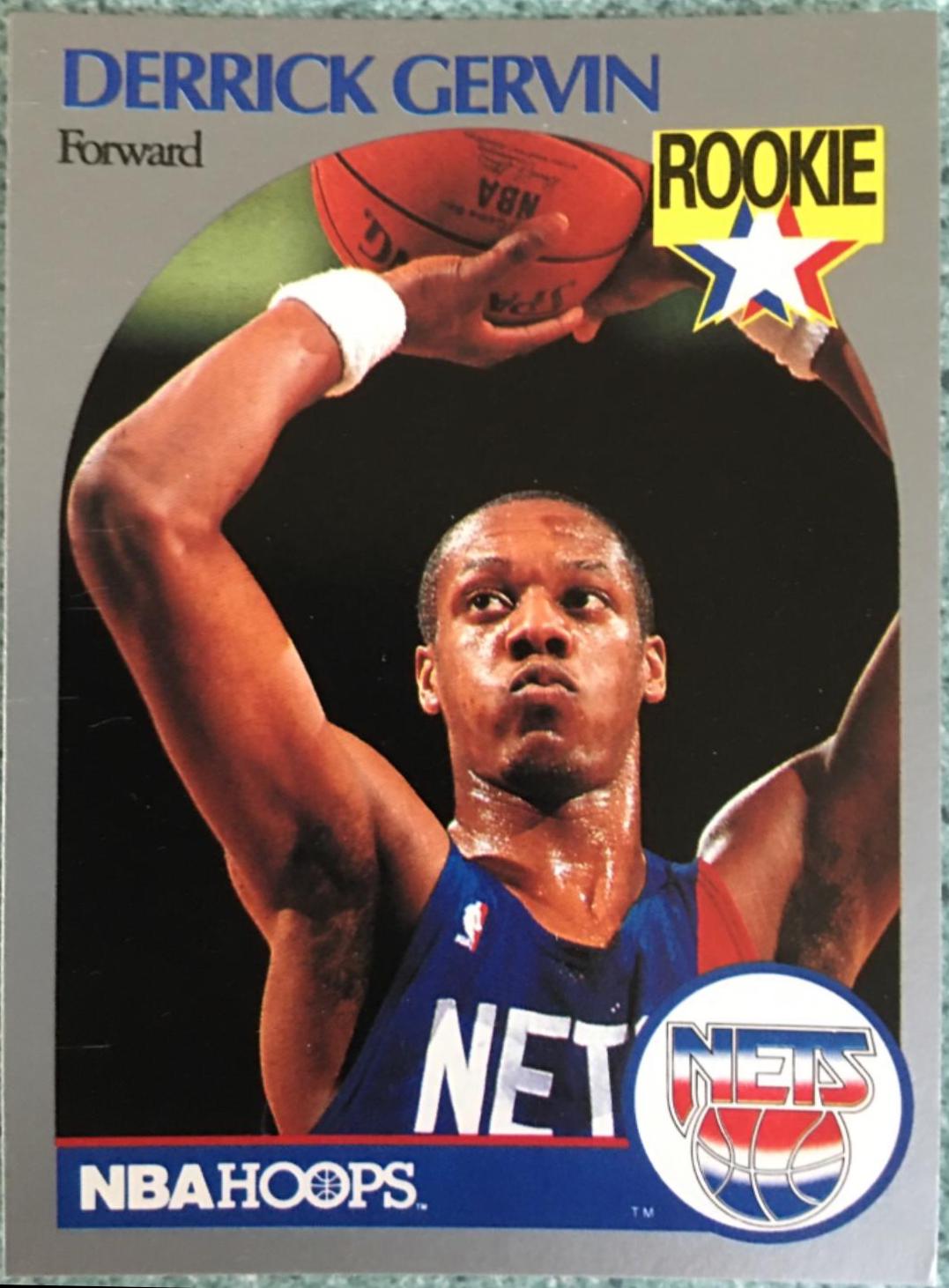 Derrick Gervin #196 Basketball Cards 1990 Hoops