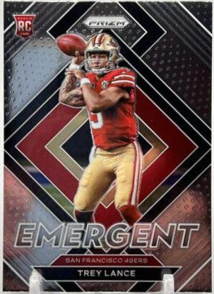 Trey Lance #E-3 Football Cards 2021 Panini Prizm Emergent