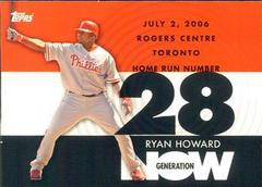 Ryan Howard #GN28 Baseball Cards 2007 Topps Generation Now Prices