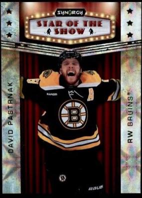 David Pastrnak #SOS-2 Hockey Cards 2023 Upper Deck Synergy Star of the Show