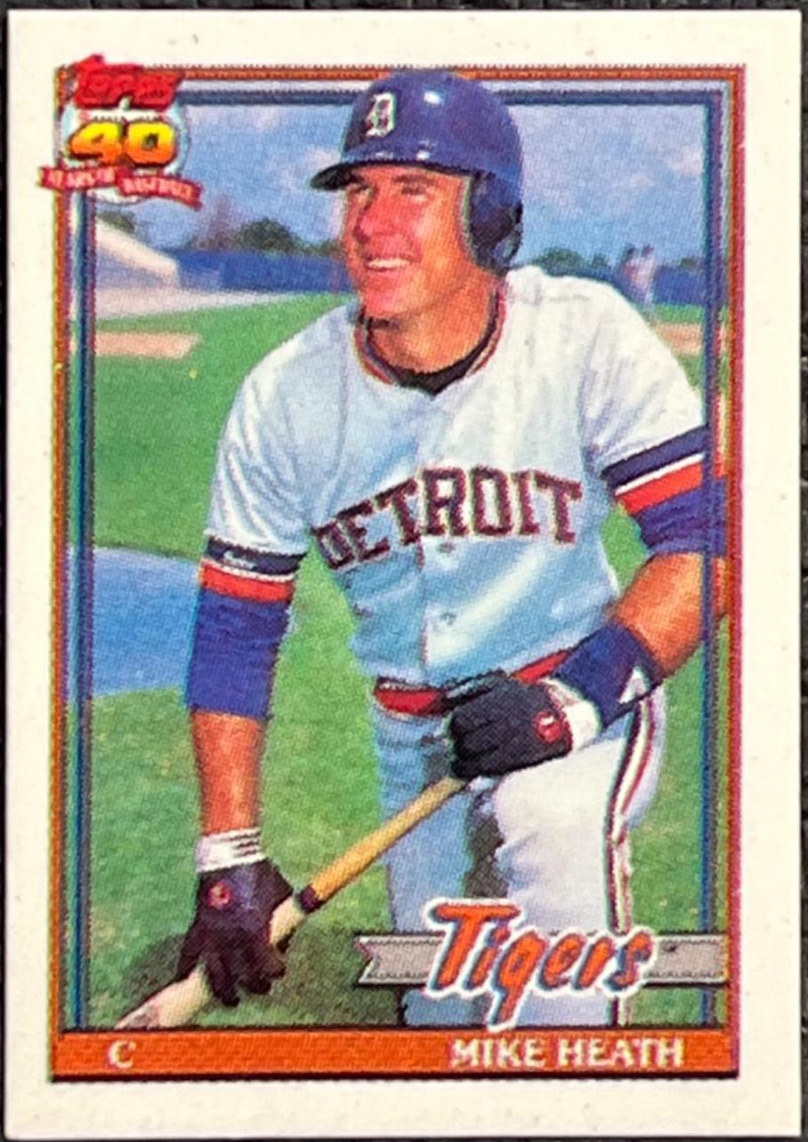 Mike Heath #16 Baseball Cards 1991 Topps Micro