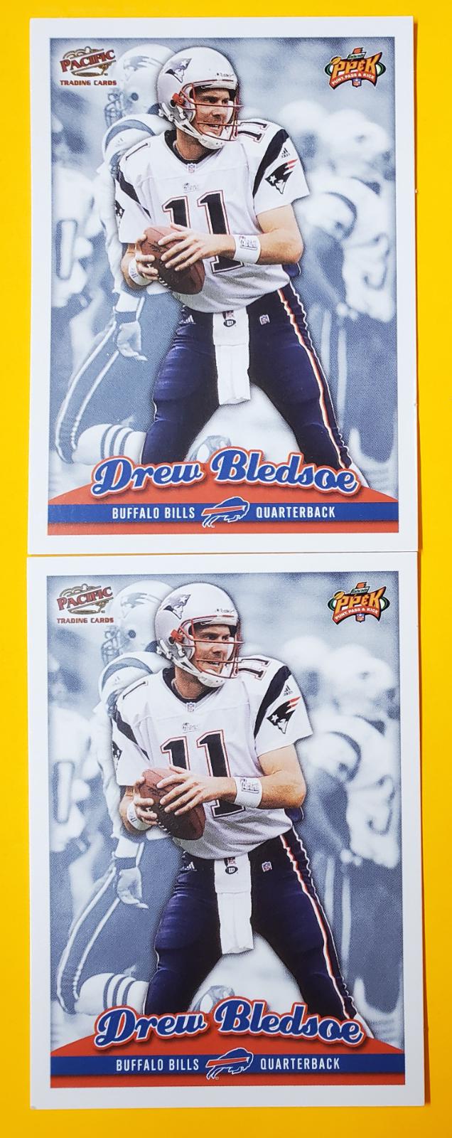 Drew Bledsoe #2/10 Football Cards 2002 Panini Donruss Punt, Pass, & Kick