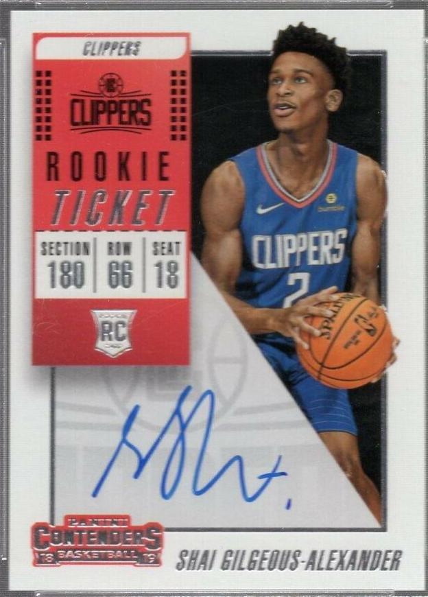 Shai Gilgeous Alexander [Ball Low Autograph] #106 Basketball Cards 2018 Panini Contenders