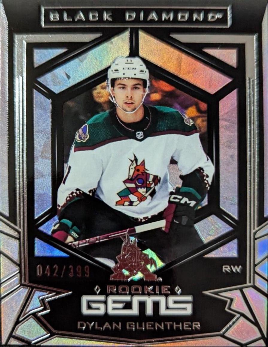 Dylan Guenther #RG-DG Hockey Cards 2022 Upper Deck Black Diamond Rookie Gems