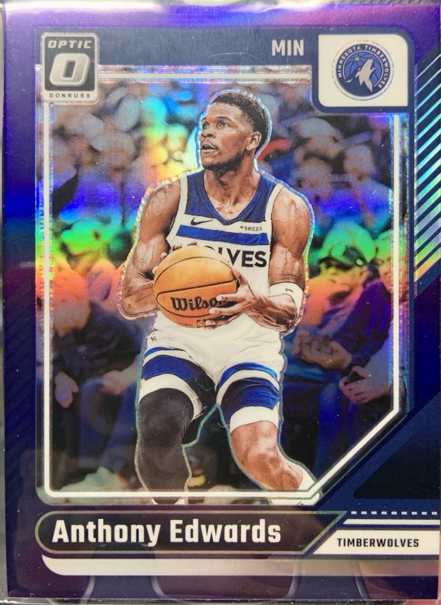 2024 Panini Donruss Optic Anthony Edwards [Purple] #31 card