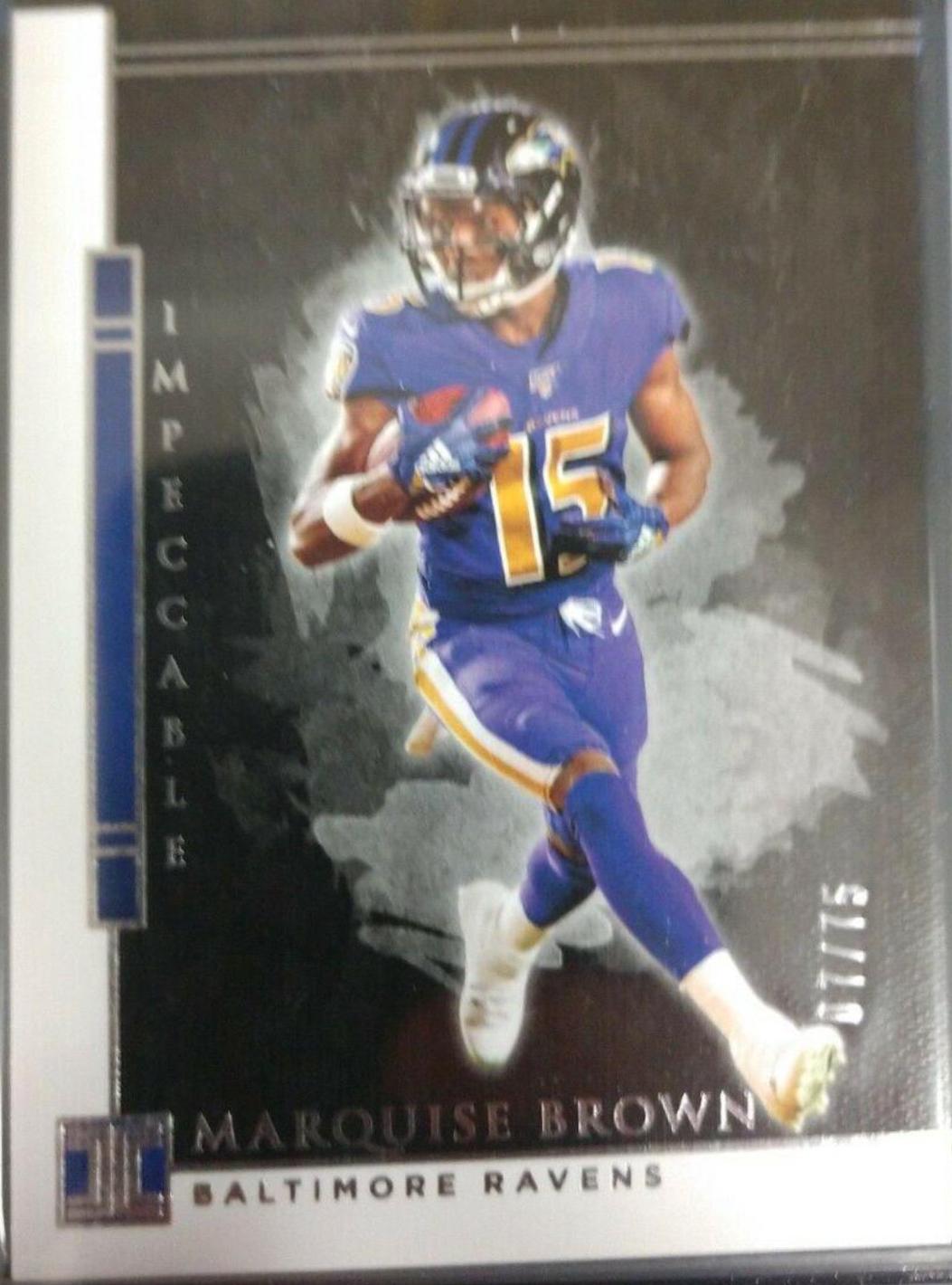 Marquise Brown #7 Football Cards 2020 Panini Impeccable