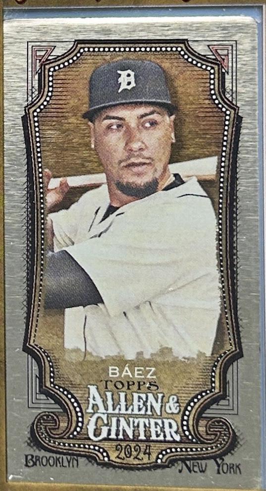 Javier Baez #158 2024 Topps Allen & Ginter Metal Mini Baseball