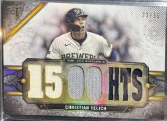 Christian Yelich #TTR-CY3 2024 Topps Triple Threads Baseball Relic