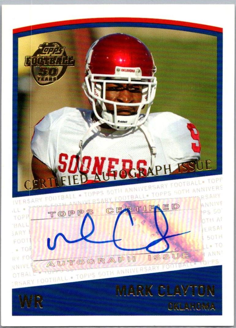 Mark Clayton #T-MC Football Cards 2005 Topps Certified Autograph